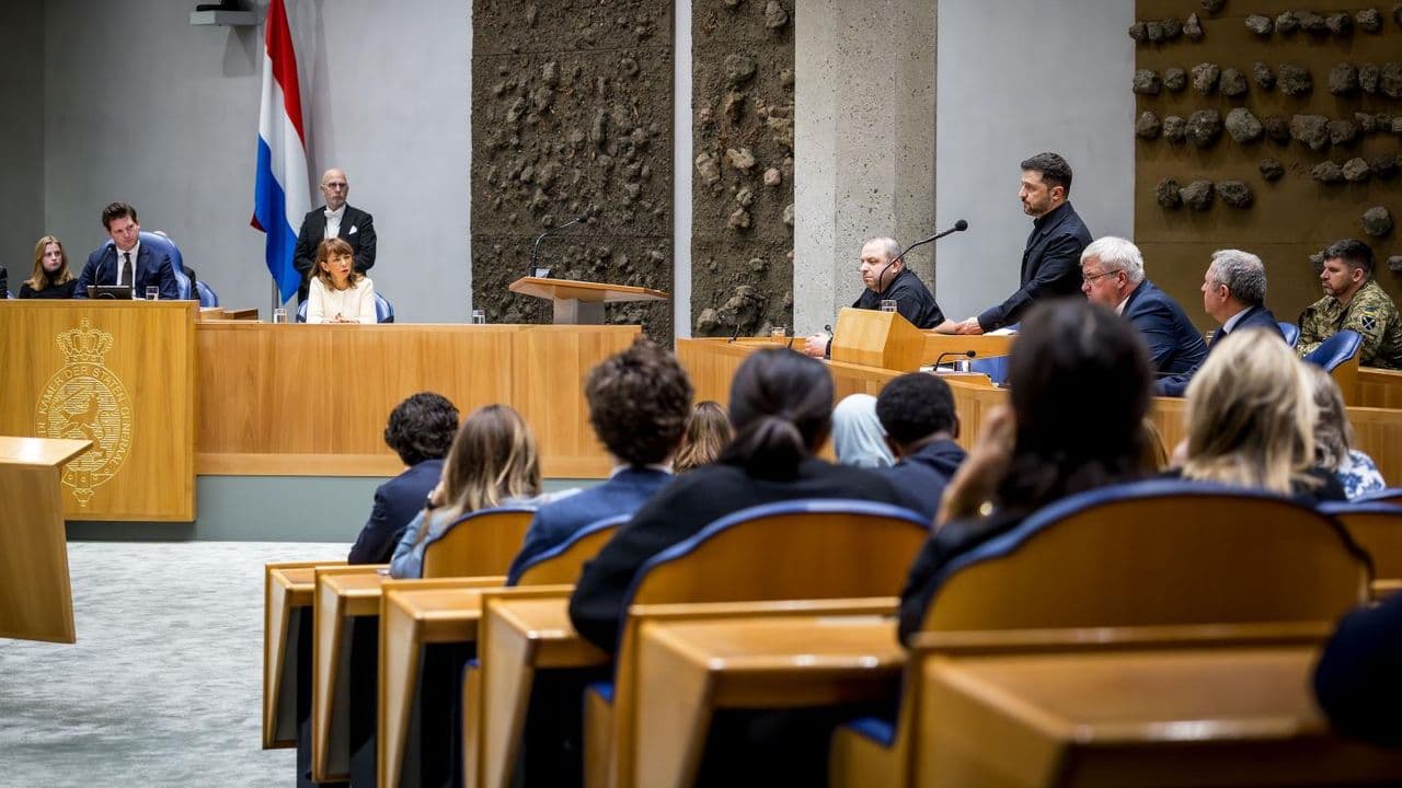 Presidente de Ucrania, Zelenskyy en la Tweede Kamer
